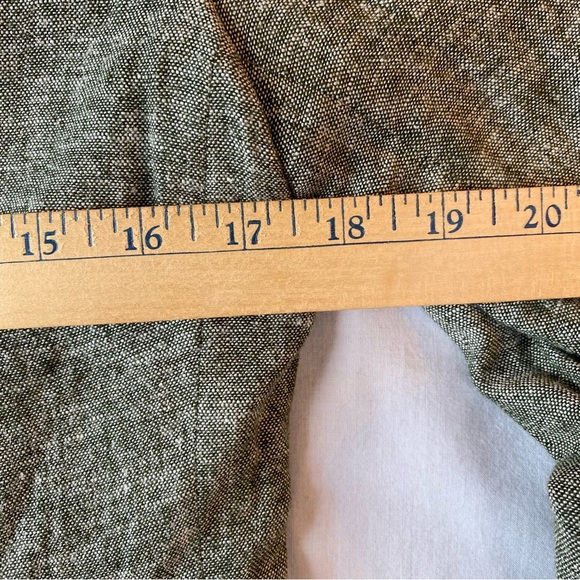 Banana Republic Jacket Women 8 Rifle Green Linen Blend Moto Long Sleeve - Picture 5 of 9